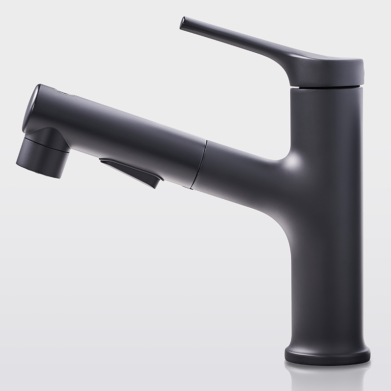 Pull Out Single Level Bathroom Basin Mixer