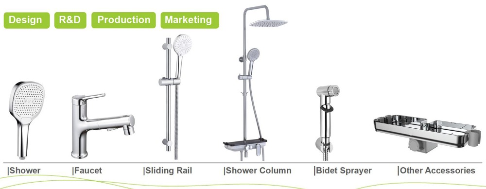 bidets,showers heads, faucets, bar shower, shower rail, shower system