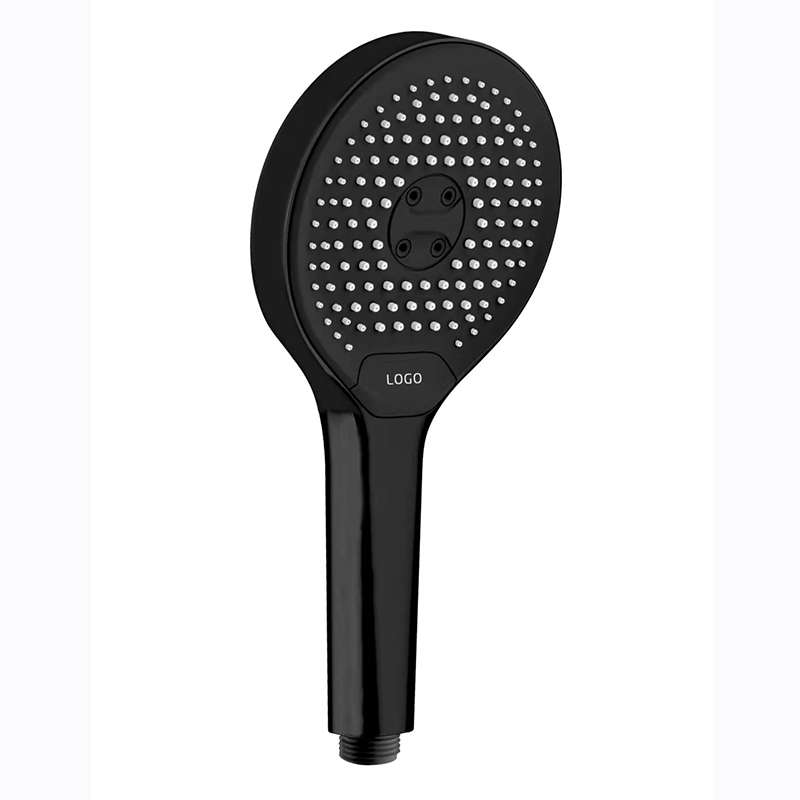 KTW Round Black Handheld shower wall mount