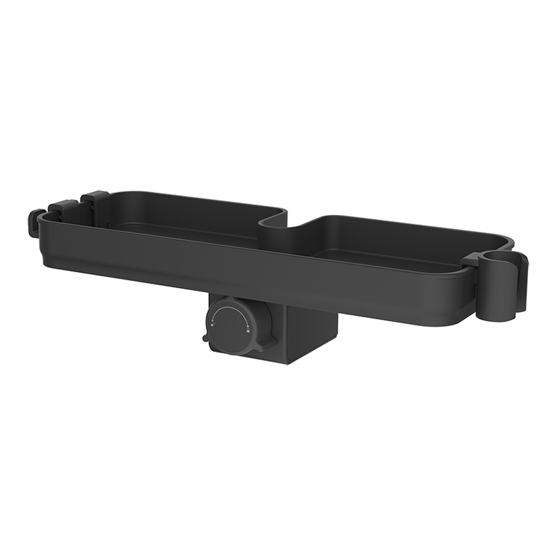 Plastic Matt Black Shower Shelf for Shower Rail