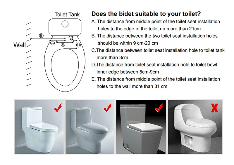 Amazon bidet toilet seat with attachment
